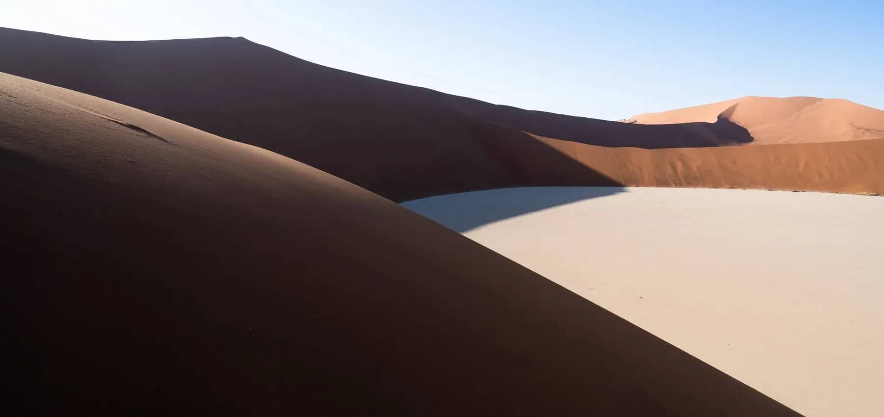 African family offices, sweeping desert dunes divided by a sharp ridge of shadow.