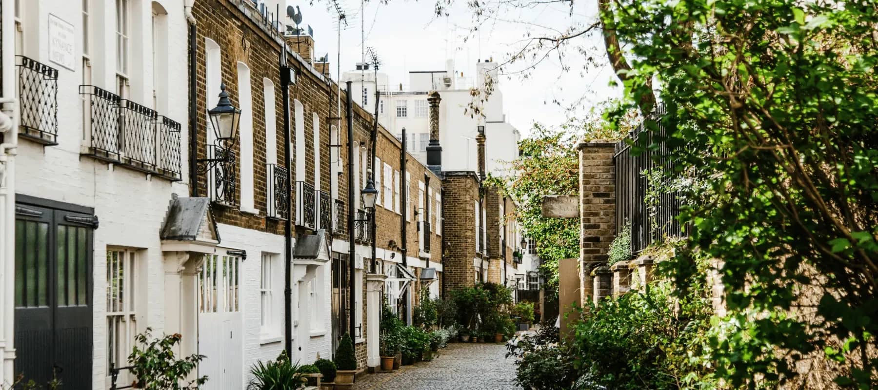 UK property investment, a London terrace of period townhouses.