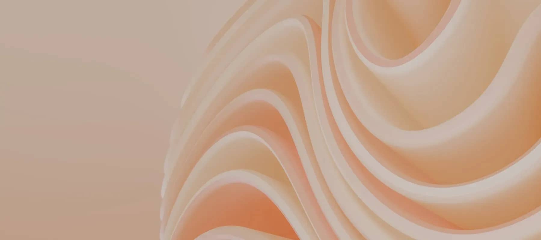 Family office benchmarking, swirling cream and tan ribbons in abstract form.