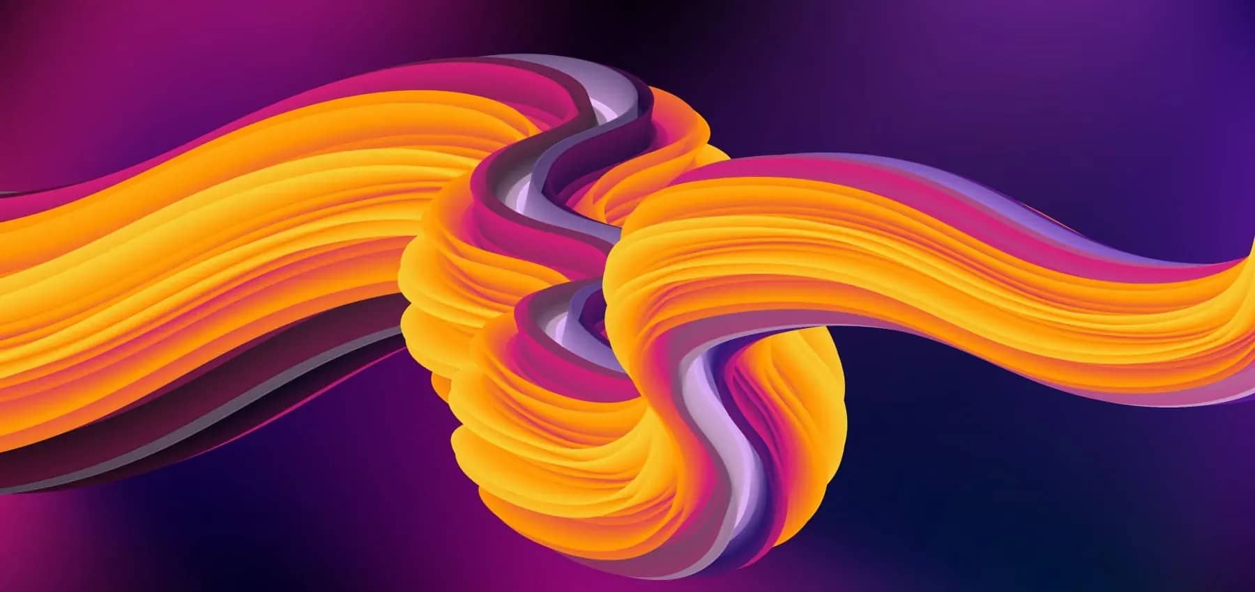 Family office compliance costs, flowing orange and magenta ribbons against deep purple.