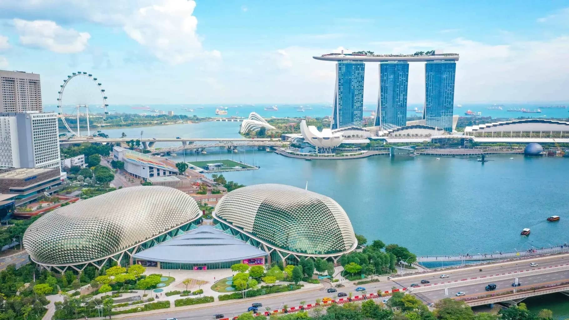 Rise of family offices in Asia, Singapore's Marina Bay waterfront seen from above.