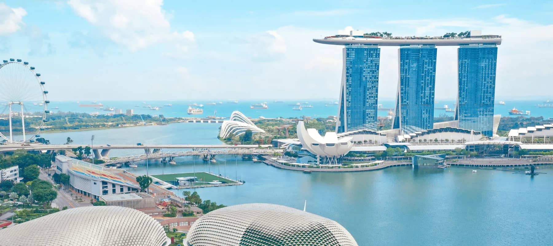 Singapore territorial taxation, the Marina Bay waterfront seen from above.
