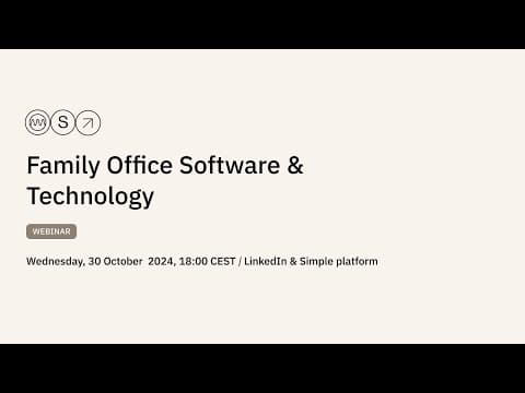 Family Office Software & Technology