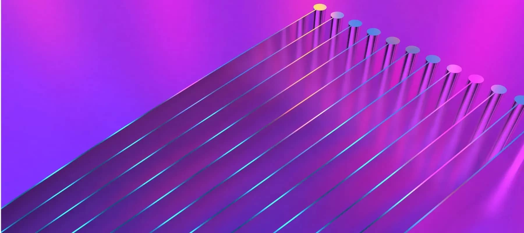 Alternative data aggregation, diagonal magenta bands scattered with small spheres.