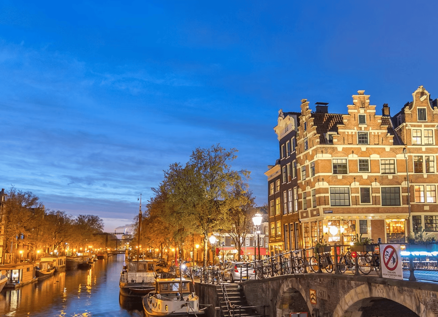 Amsterdam canal by evening Amsterdam canal by evening